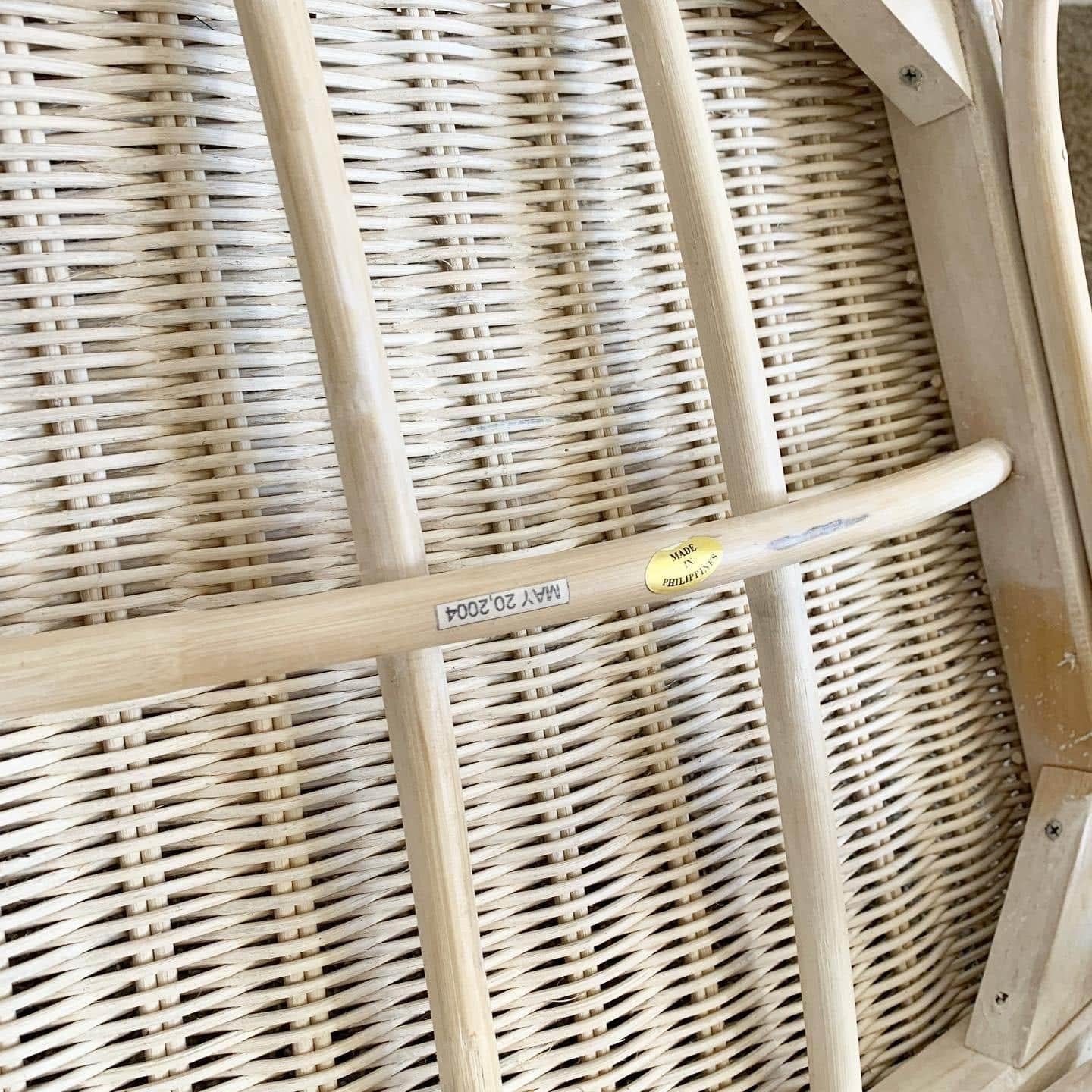 Boho Chic Wicker Bamboo Rattan Dining Chairs - Set of 4 1