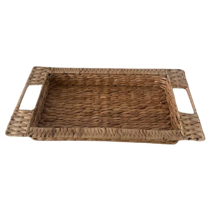 Boho Chic Wicker Bed Tray For Sale