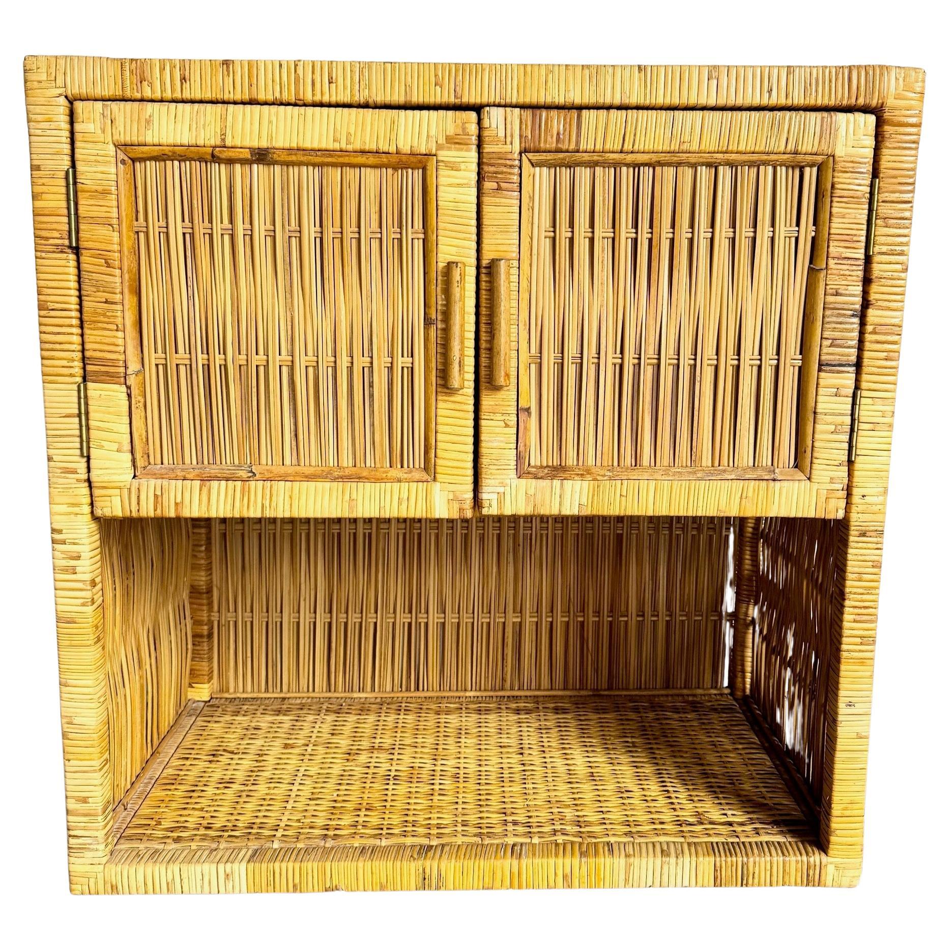 Boho Chic Wicker Cabinet/Sideboard For Sale