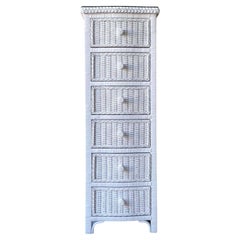 Boho Chic Wicker Highboy Lingerie Dresser