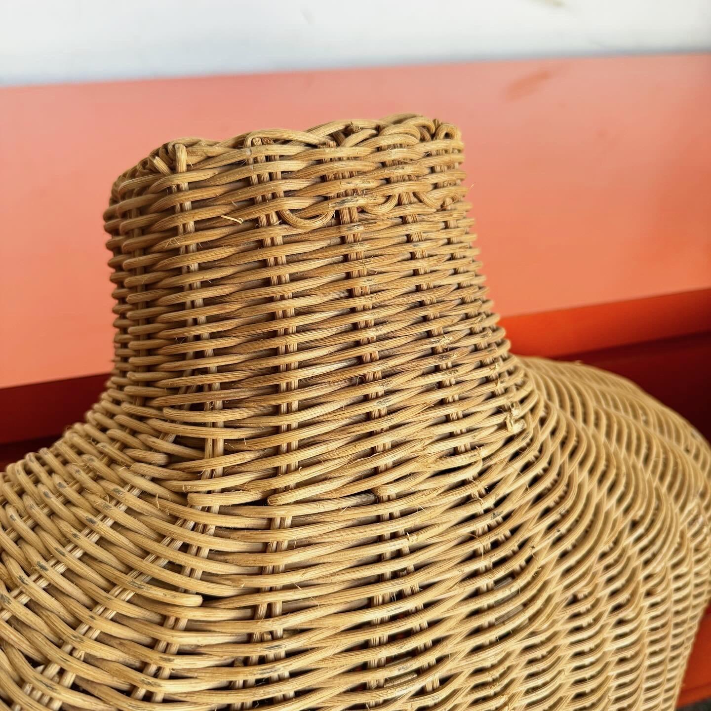 Boho Chic Wicker Male Mannequin Sculptures - Set of 3 3