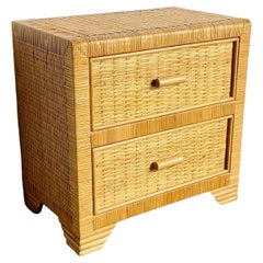Boho Chic Wicker Nachttisch