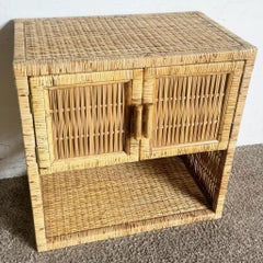 Boho Chic Wicker Rattan Sideboard Cabinet