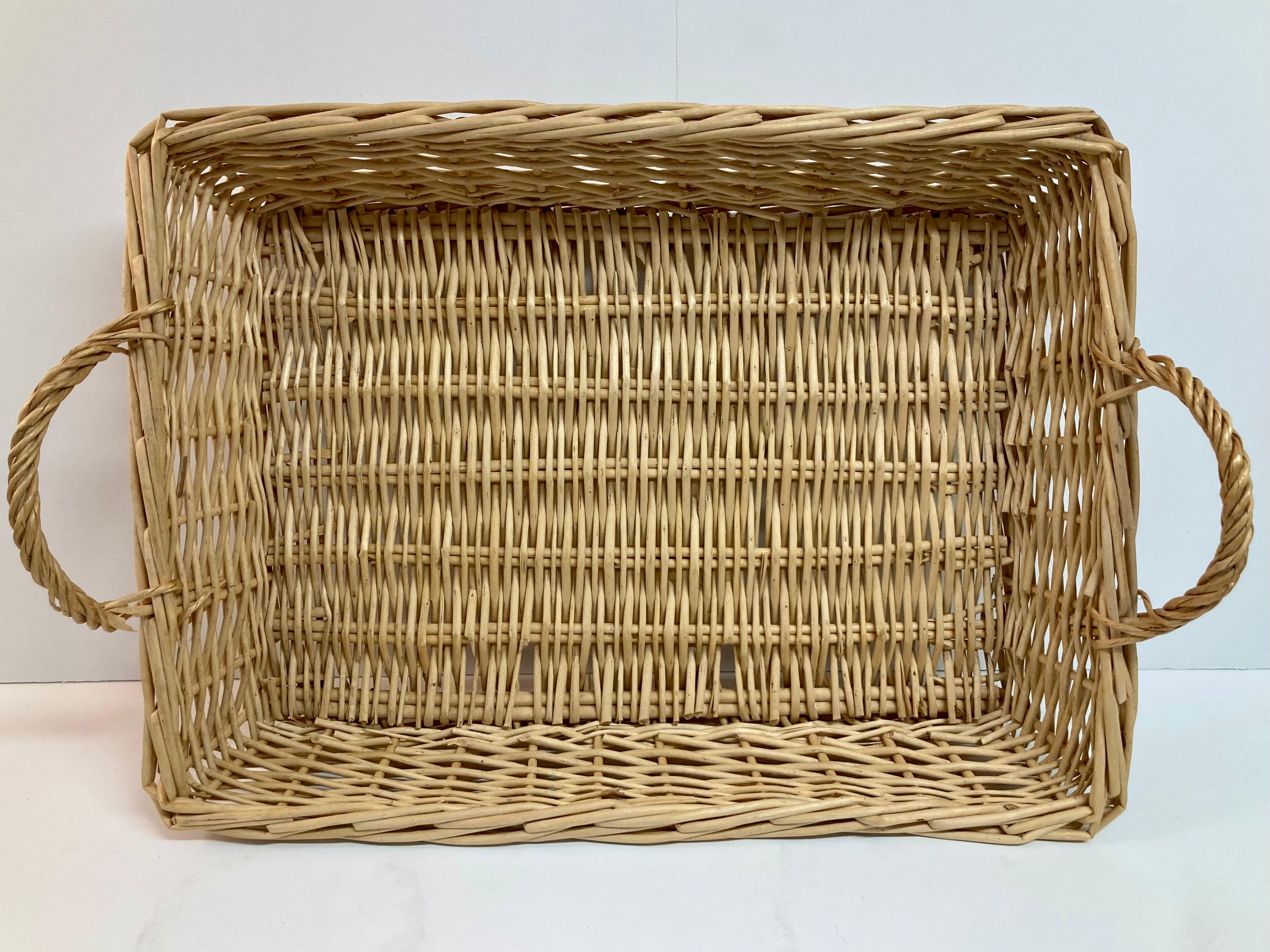 Boho Chic Tablett aus Weide (Ende des 20. Jahrhunderts) im Angebot