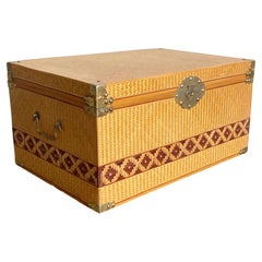 Boho Chic Wicker Trunk / Storage Chest