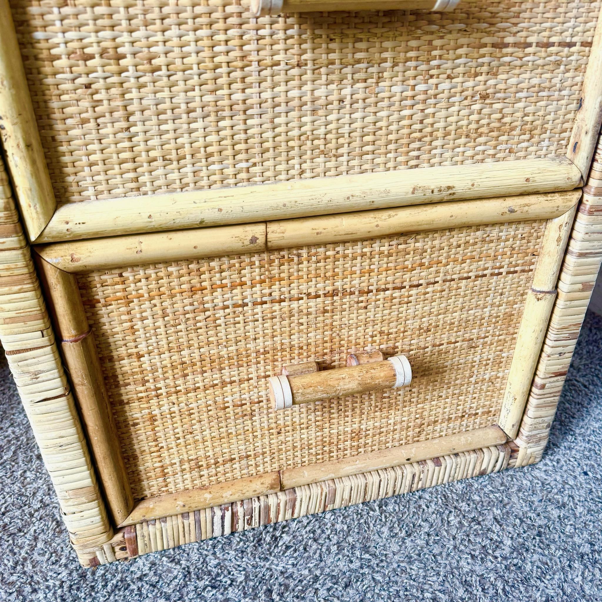 Boho Chic Wicker Wicker Writing Desk 1