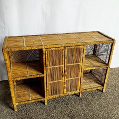 Boho Chic Kredenz mit Korbgeflecht