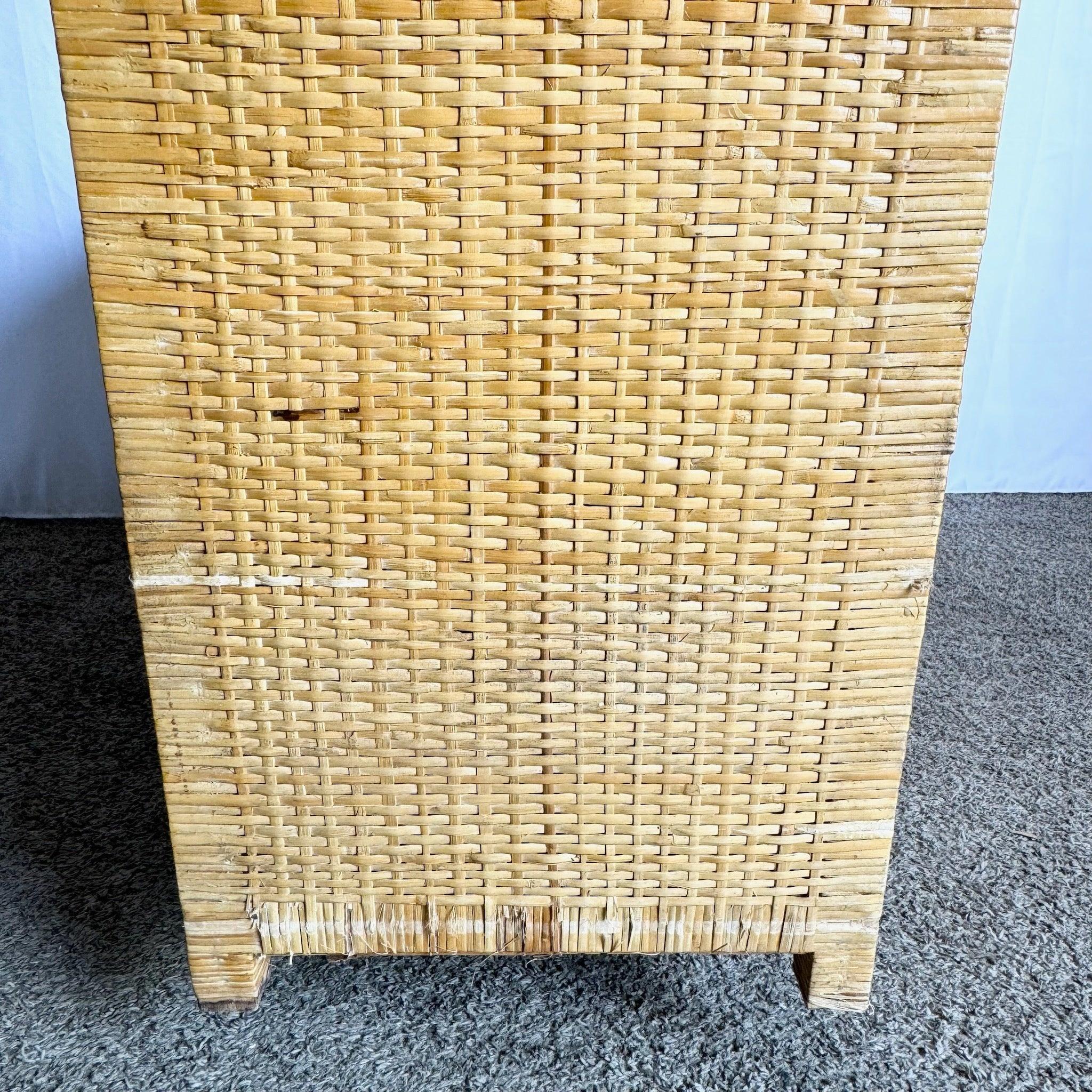 Late 20th Century Boho Chic Wicker Wrapped Dresser - 6 Drawer For Sale