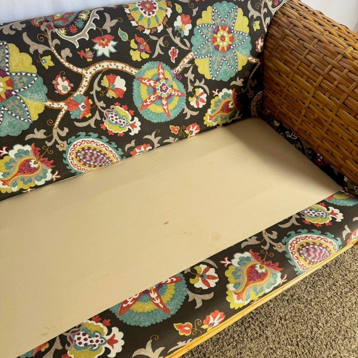 Boho Chic Geflochtenes Rattan-Bambus-Sofa von Ralph Lauren im Zustand „Gut“ im Angebot in Delray Beach, FL