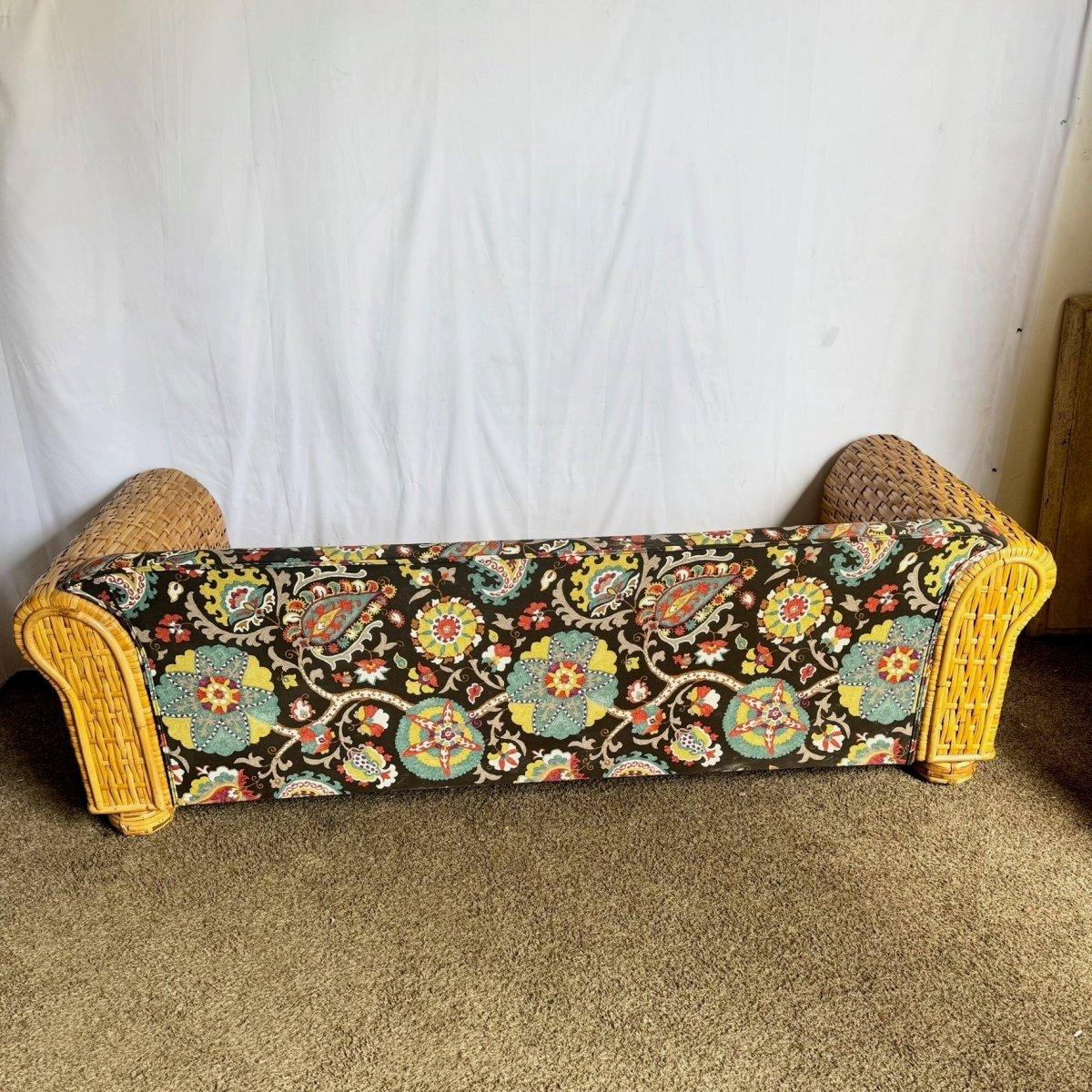 Boho Chic Geflochtenes Rattan-Bambus-Sofa von Ralph Lauren im Angebot 2
