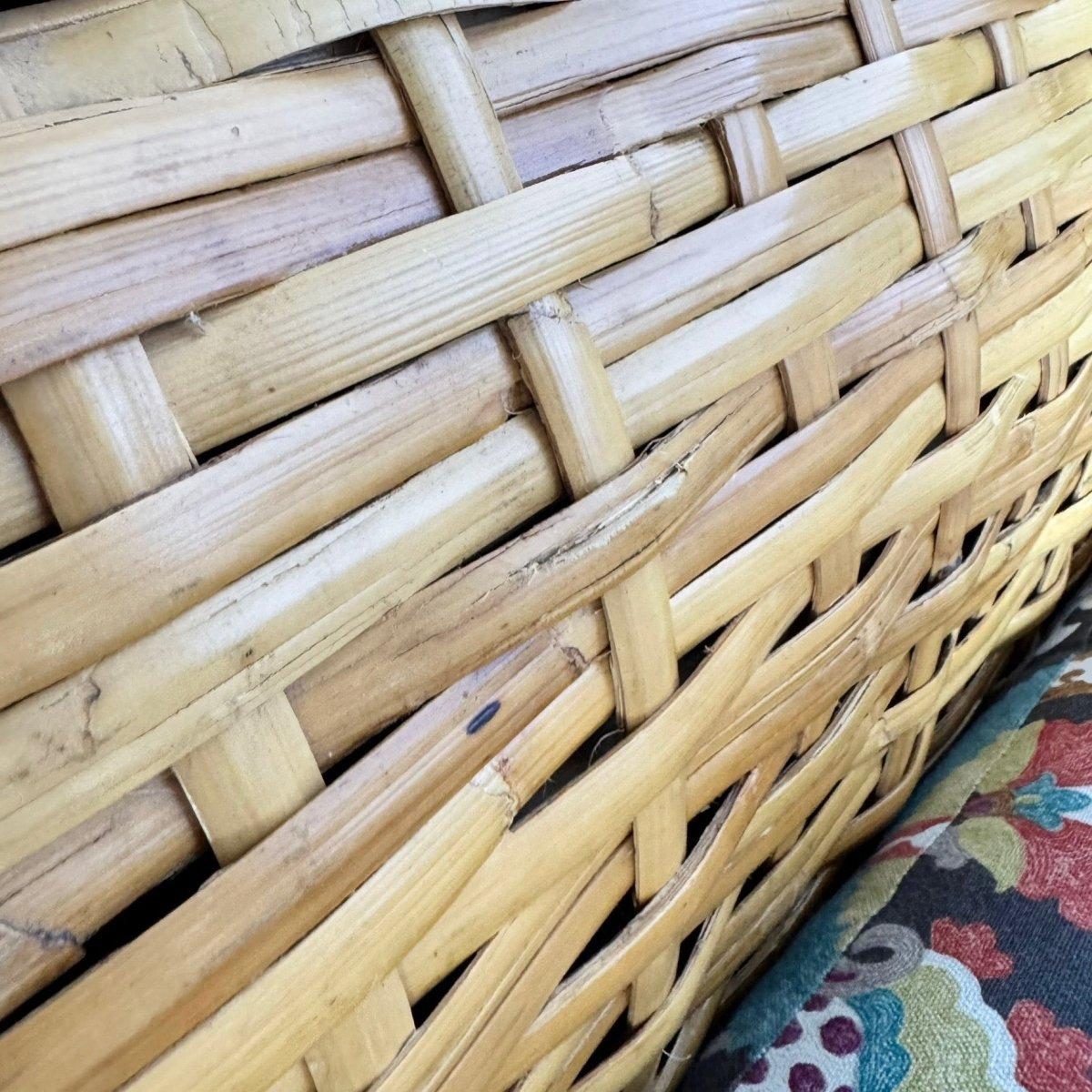 Boho Chic Geflochtenes Rattan-Bambus-Sofa von Ralph Lauren im Angebot 4
