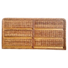 Cómoda Boho Chic de Mimbre Tejido en Cascada