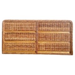 Boho Chic Woven Reed Wicker Waterfall Dresser