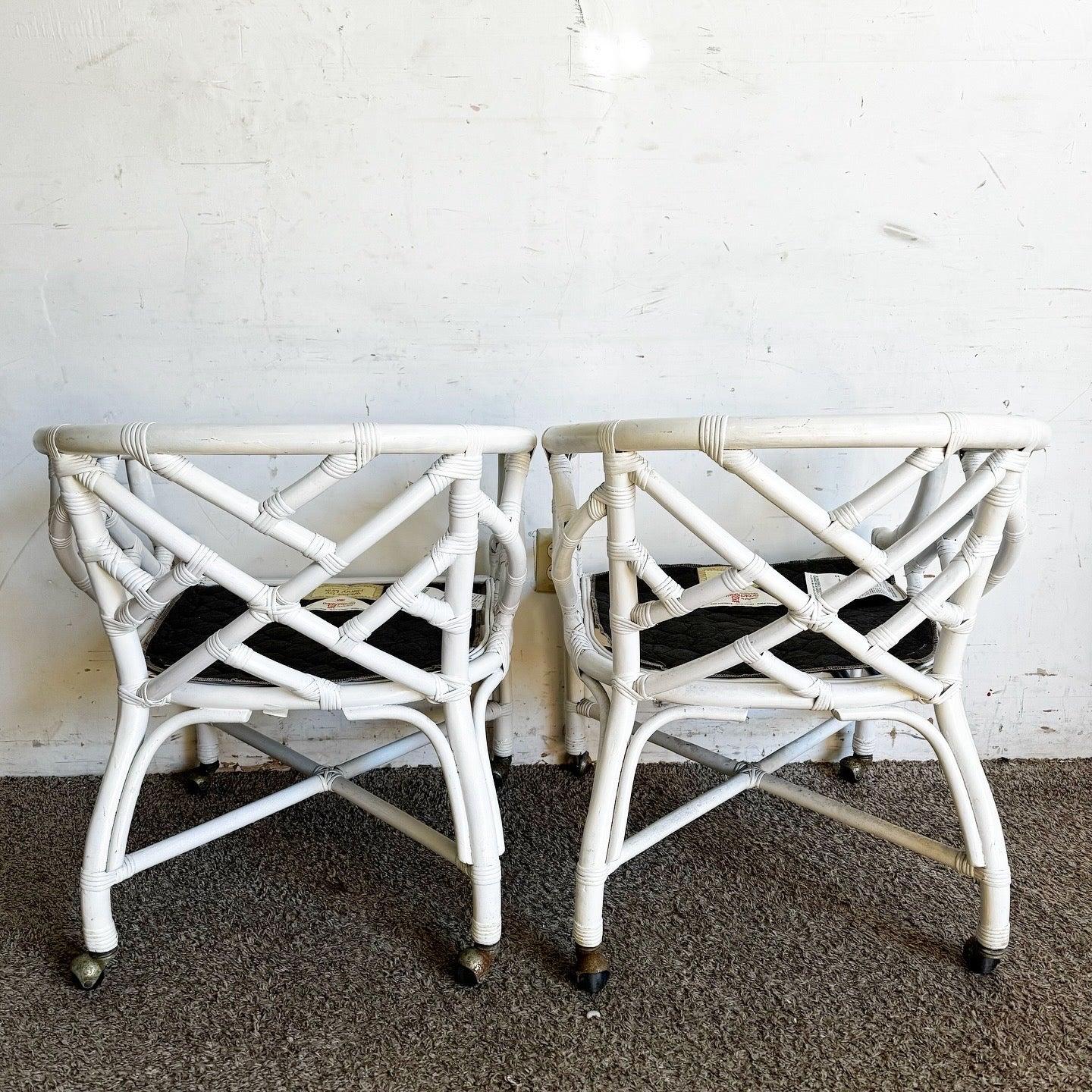 Esszimmerstühle im Chippendale-Stil von Henry Link, Boho Coastal, 4er-Set (amerikanisch) im Angebot