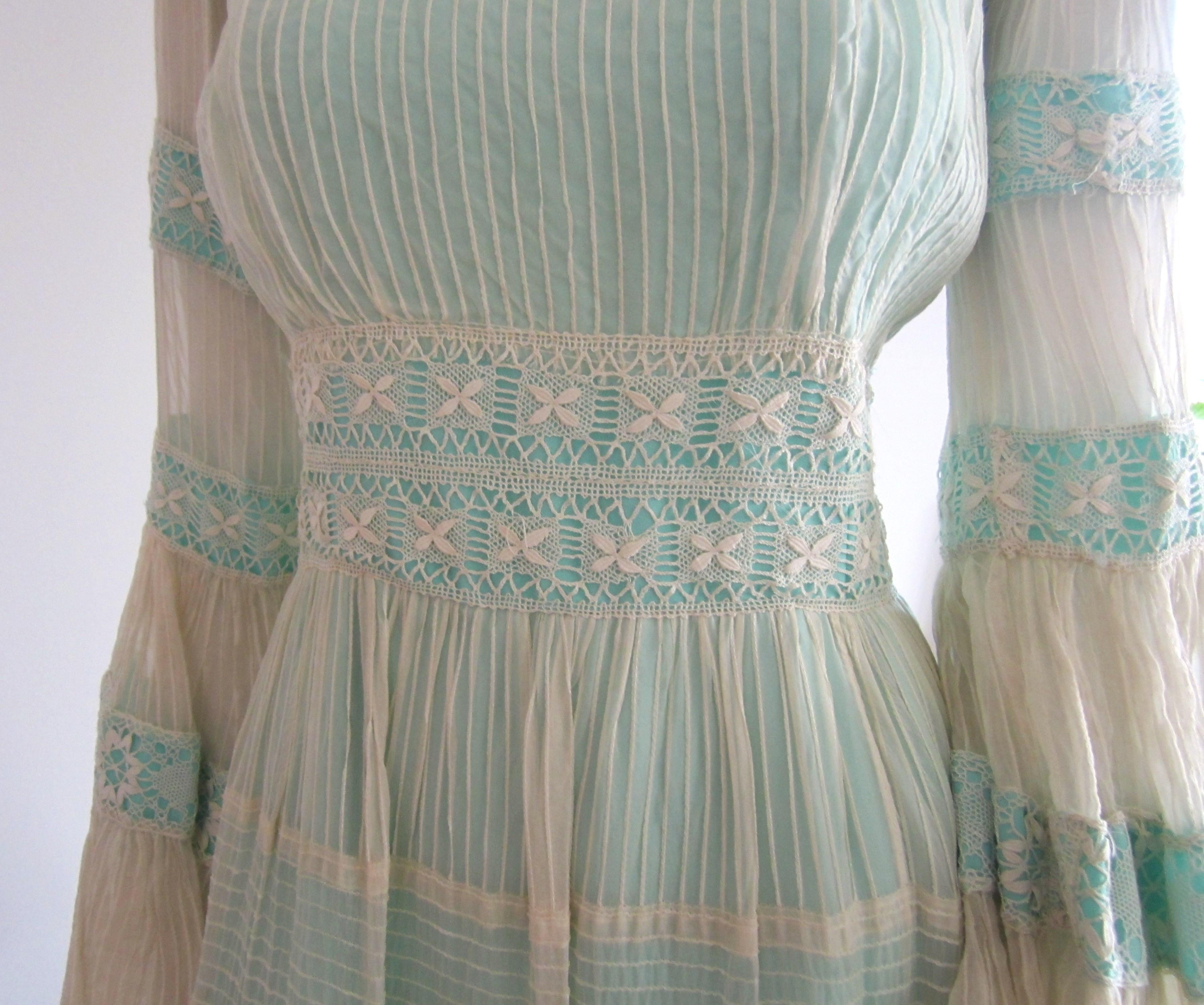 cottagecore blue dress