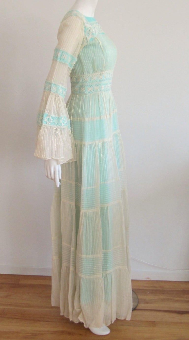 60’s Blue Patchwork Applique Cottagecore Dress by Specilally Fashioned main image 1