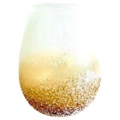Vaso in vetro artistico soffiato a mano Boho