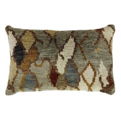 Boho Linen Gray Decorative Throw Pillow