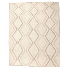 Boho-Mid Mod Chevron Moroccan Rug, Japandi Bohemian Meets Midcentury Modern