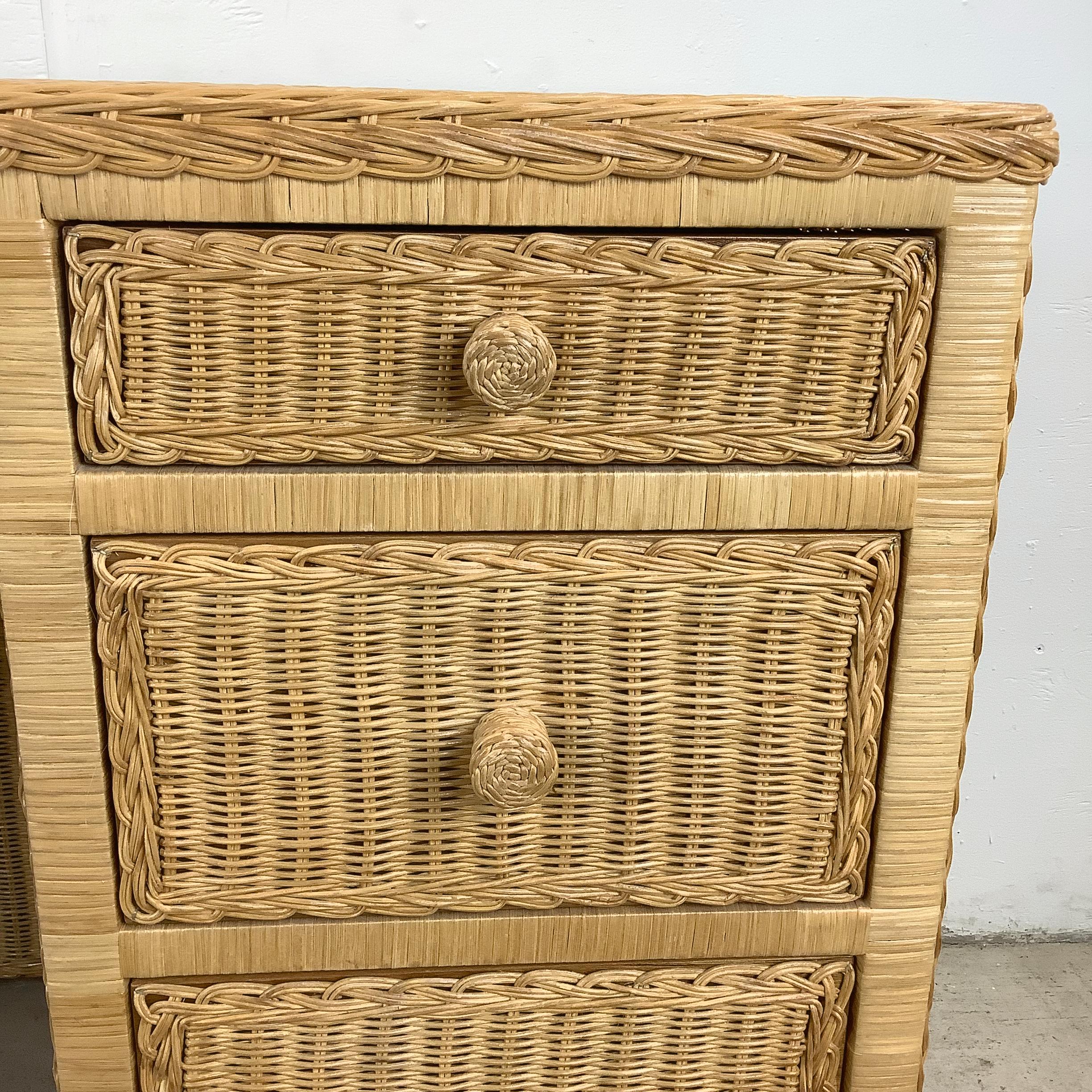 Boho Modern Wicker Writing Desk 4