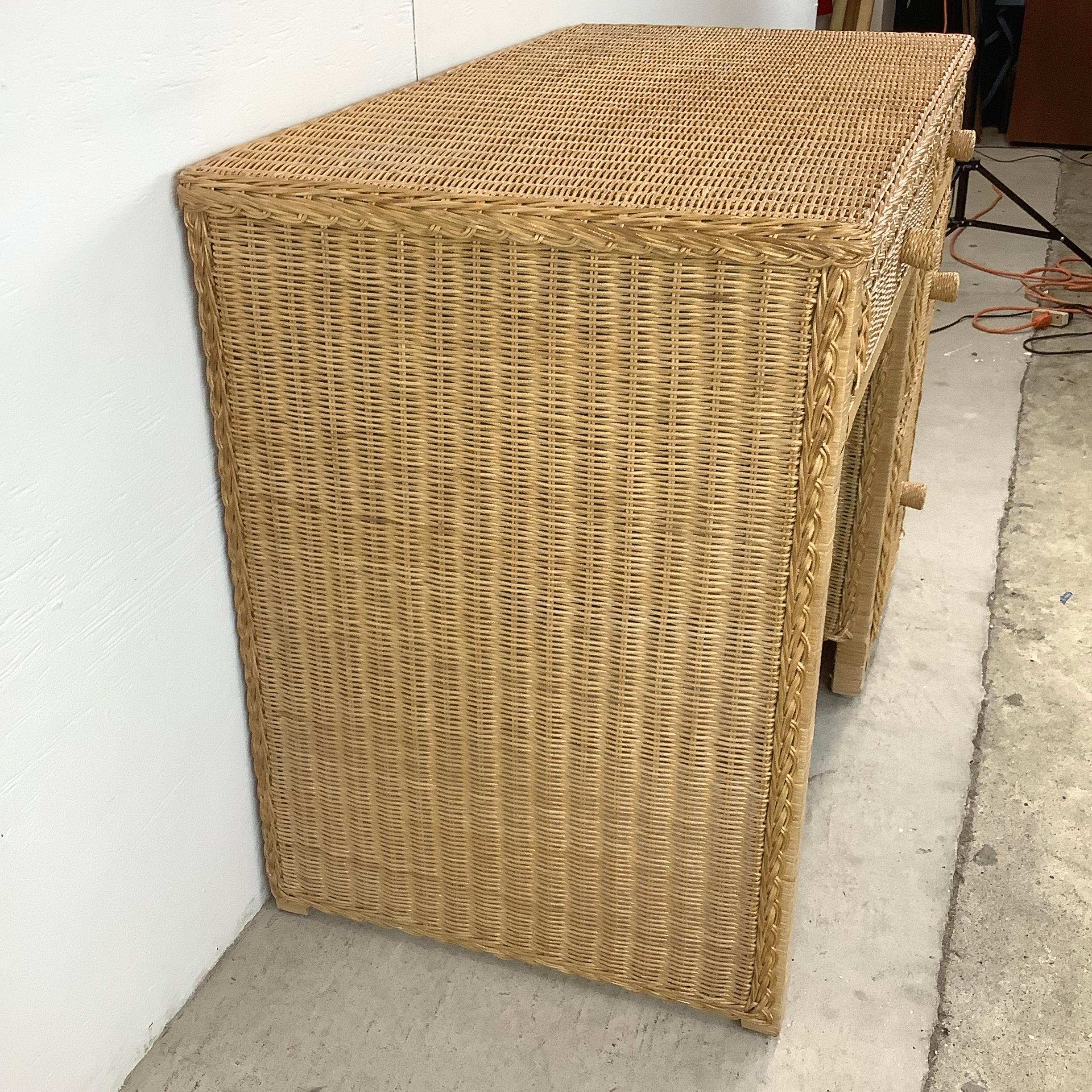 Other Boho Modern Wicker Writing Desk
