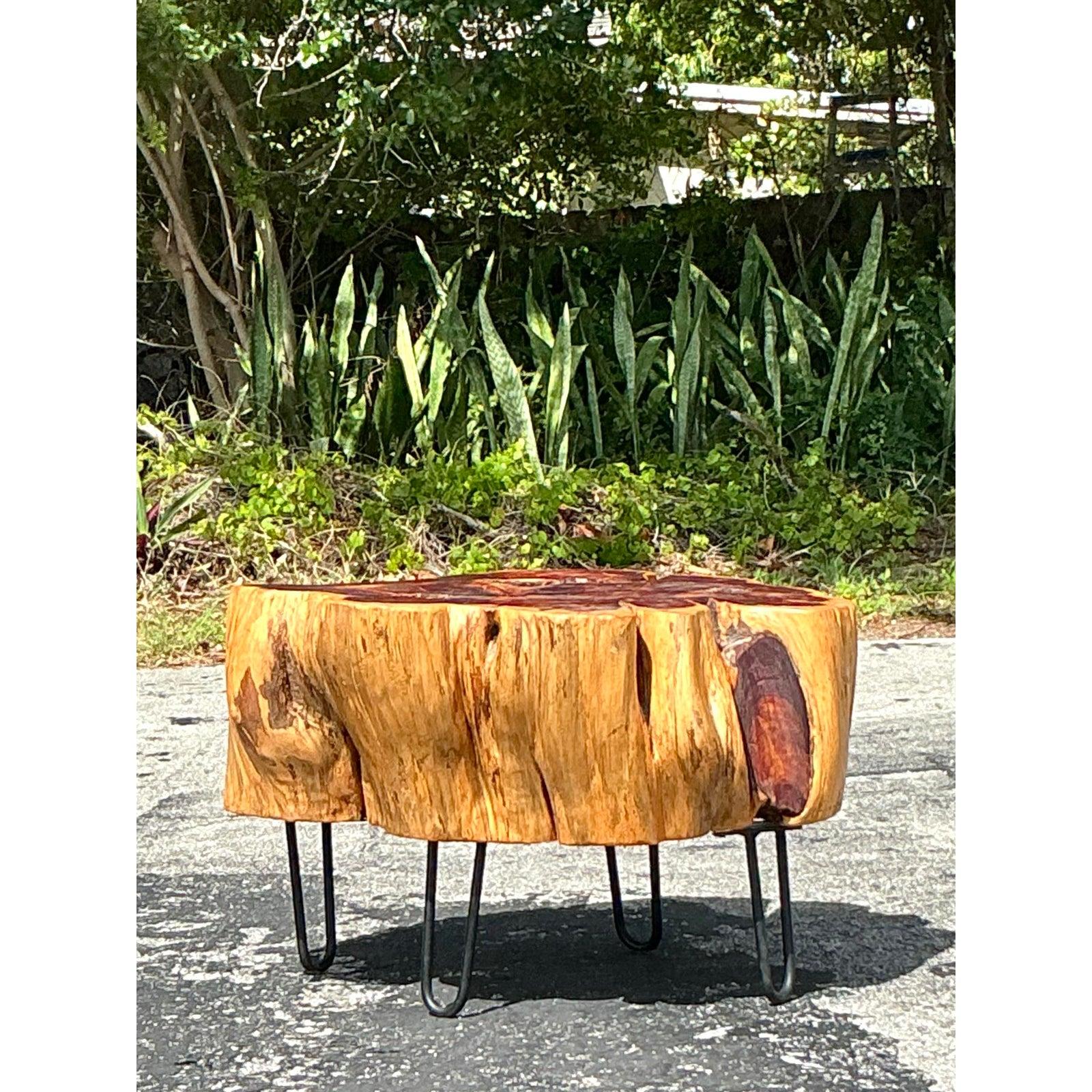 Américain Table basse Boho à pattes d'épingle en vente