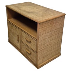 Boho rattan cabinet, Belgium 1970s