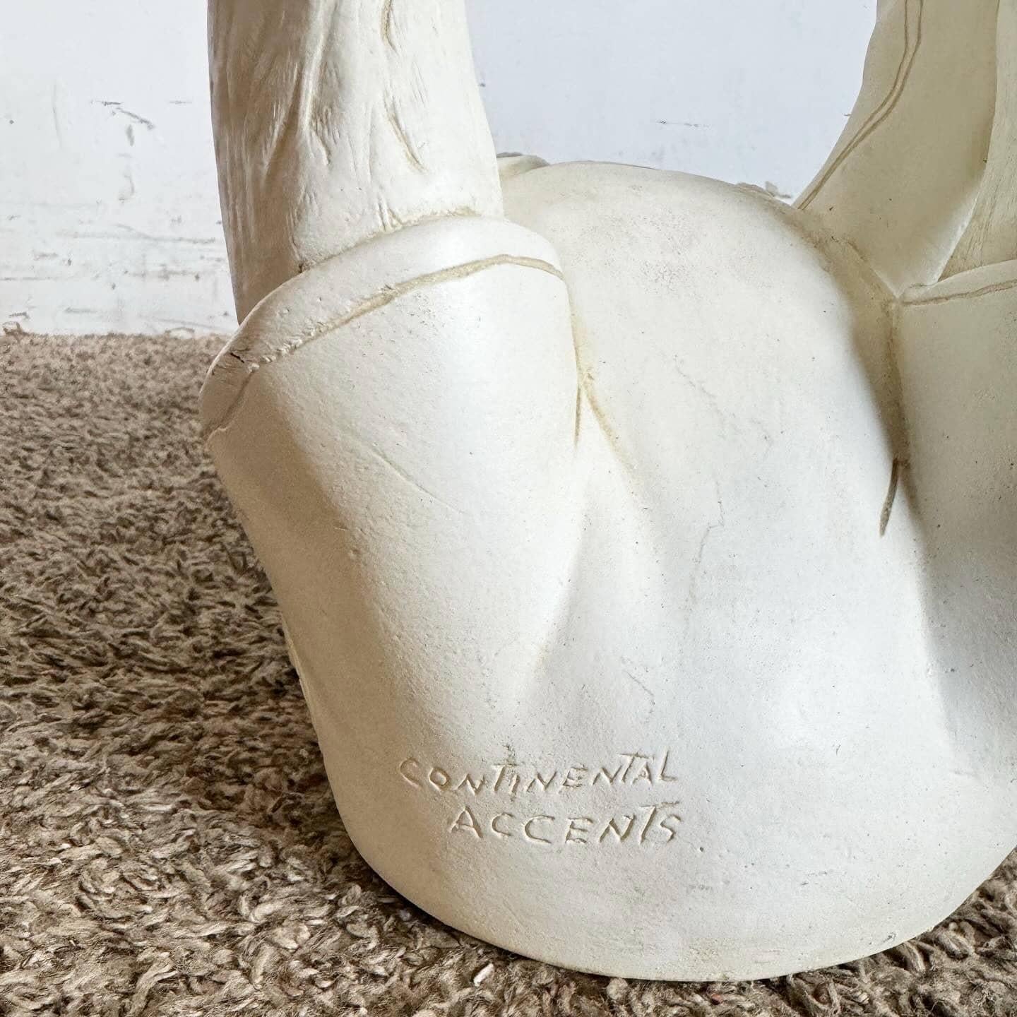 Boho Regency Plaster Monkey Tables by Continental Accents - a Pair For Sale 3
