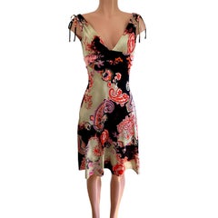 Boho silk jersey printed flare dress - NWT Flora Kung