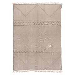 Tapis marocain à tissage plat neutre de style Boho