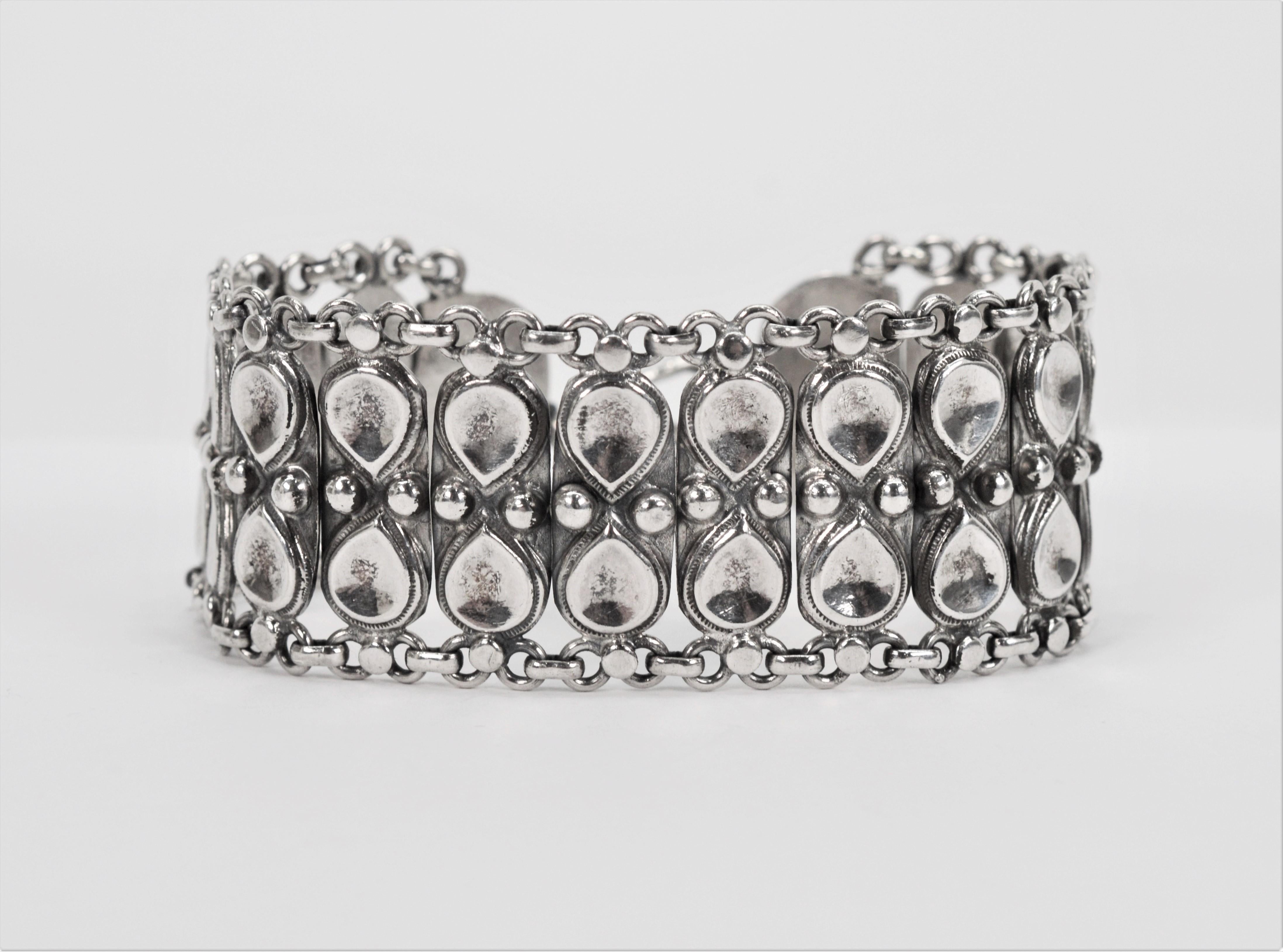 sterling silver boho bracelet