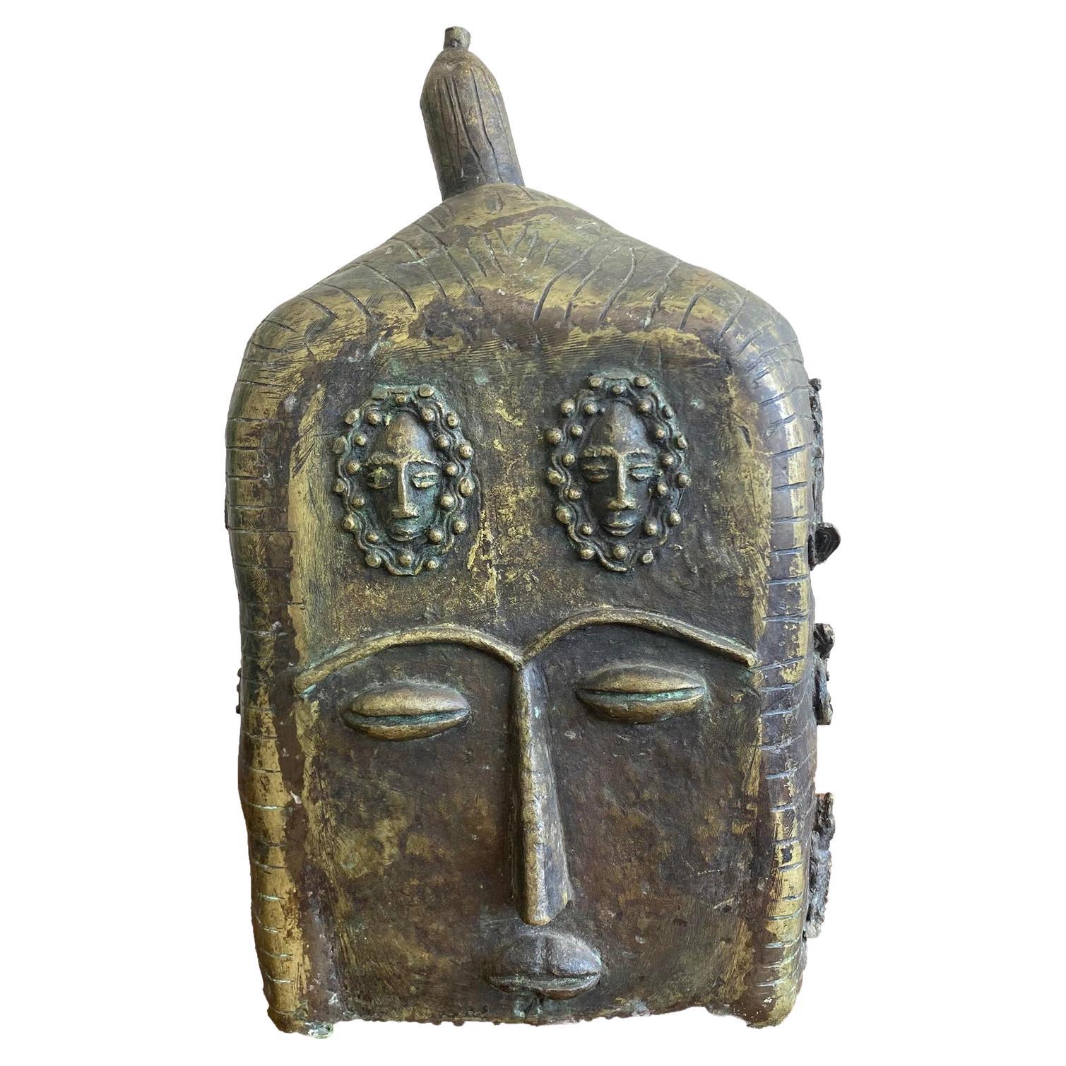 Sculpture en bronze d'inspiration tribale Boho