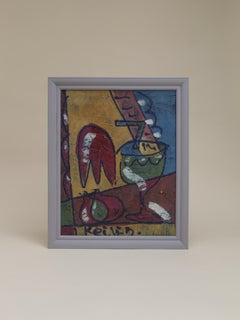 Natura morta astratta modernista, Bohumil Samuel Kecir (1904-1987)