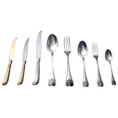 Boin-Taburet: 282pc. French Sterling Silver Flatware Set, 18 Svg. Pcs. + Chest!