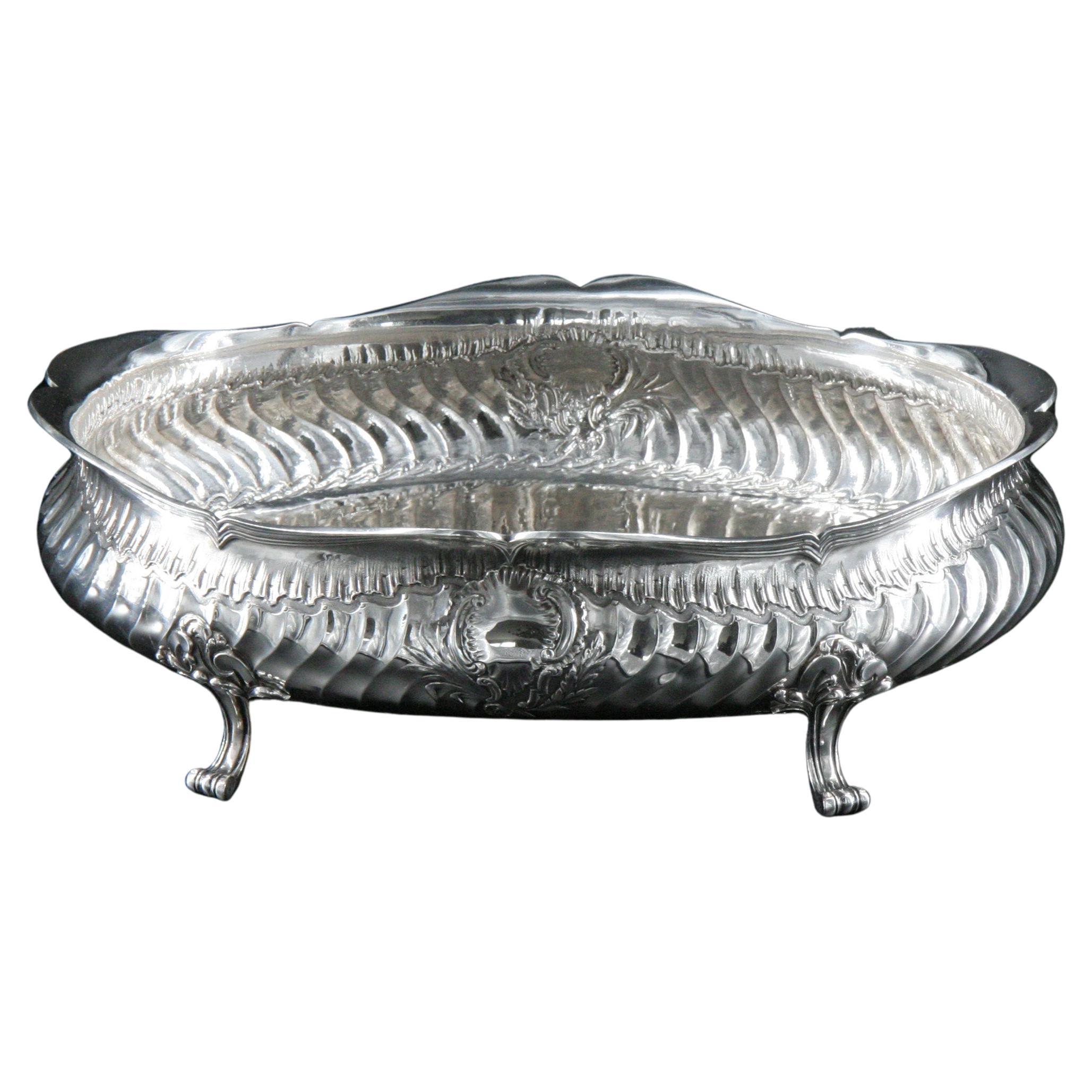 ¡Boin Taburet - Centro de Mesa Antiguo Francés de Plata de Ley 950 + Envoltorio !