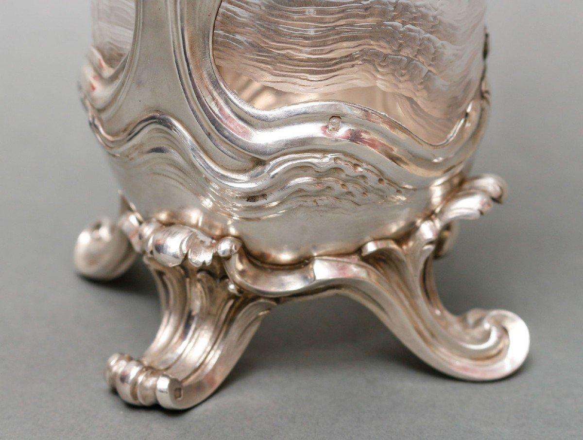 Boin Taburet - Aiguière en cristal gravé et argent massif 19ème siècle en vente 1