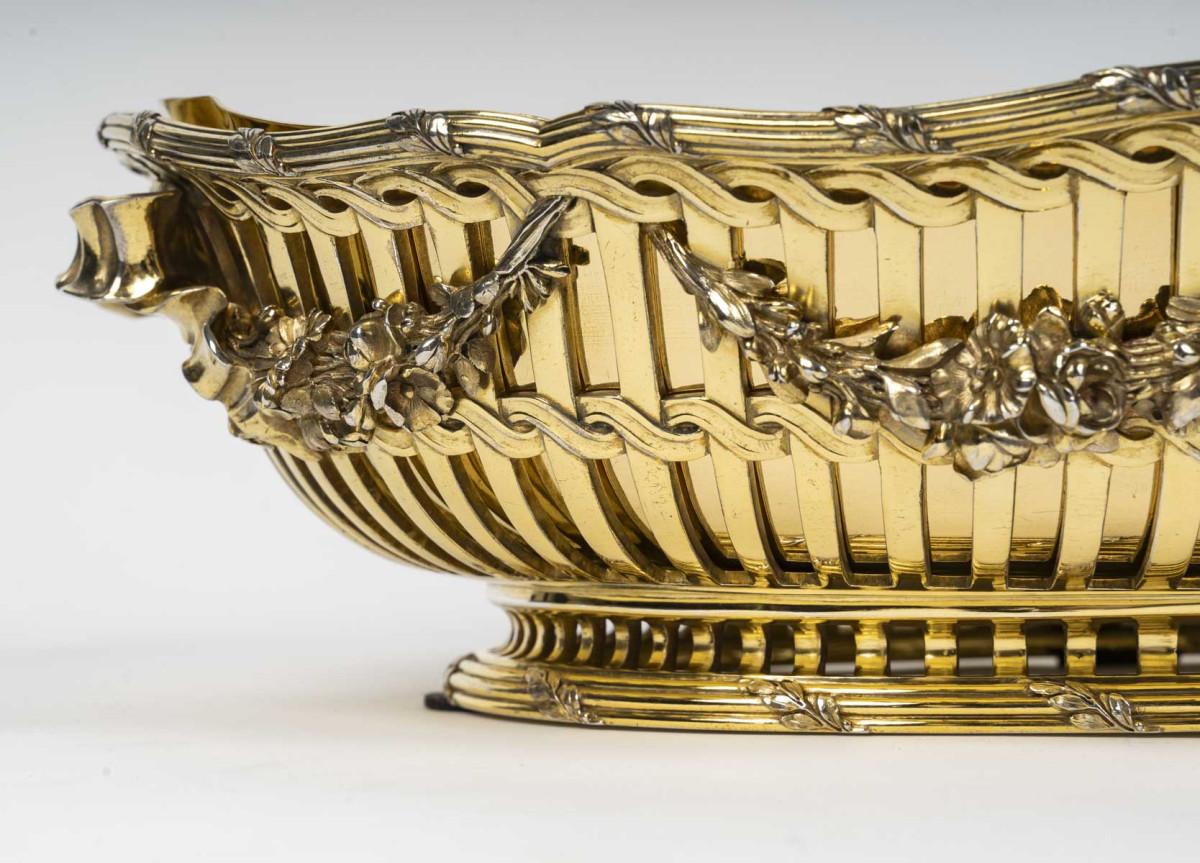 Boin Taburet - Louis XVI silver gilt CENTERPIECE - 19th century - NAPOLON III In Excellent Condition In SAINT-OUEN-SUR-SEINE, FR