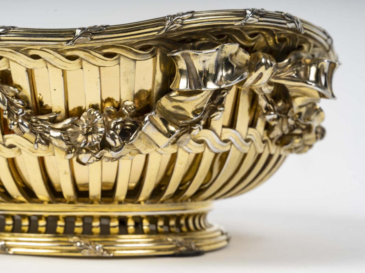 Silver Boin Taburet - Louis XVI silver gilt CENTERPIECE - 19th century - NAPOLON III