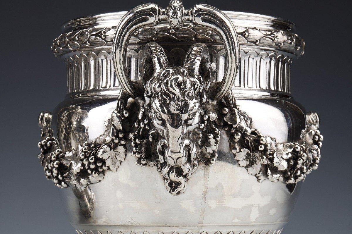 French Boin Taburet - Pair Of Solid Silver Wine Coolers Louis XVI - 19th Century For Sale