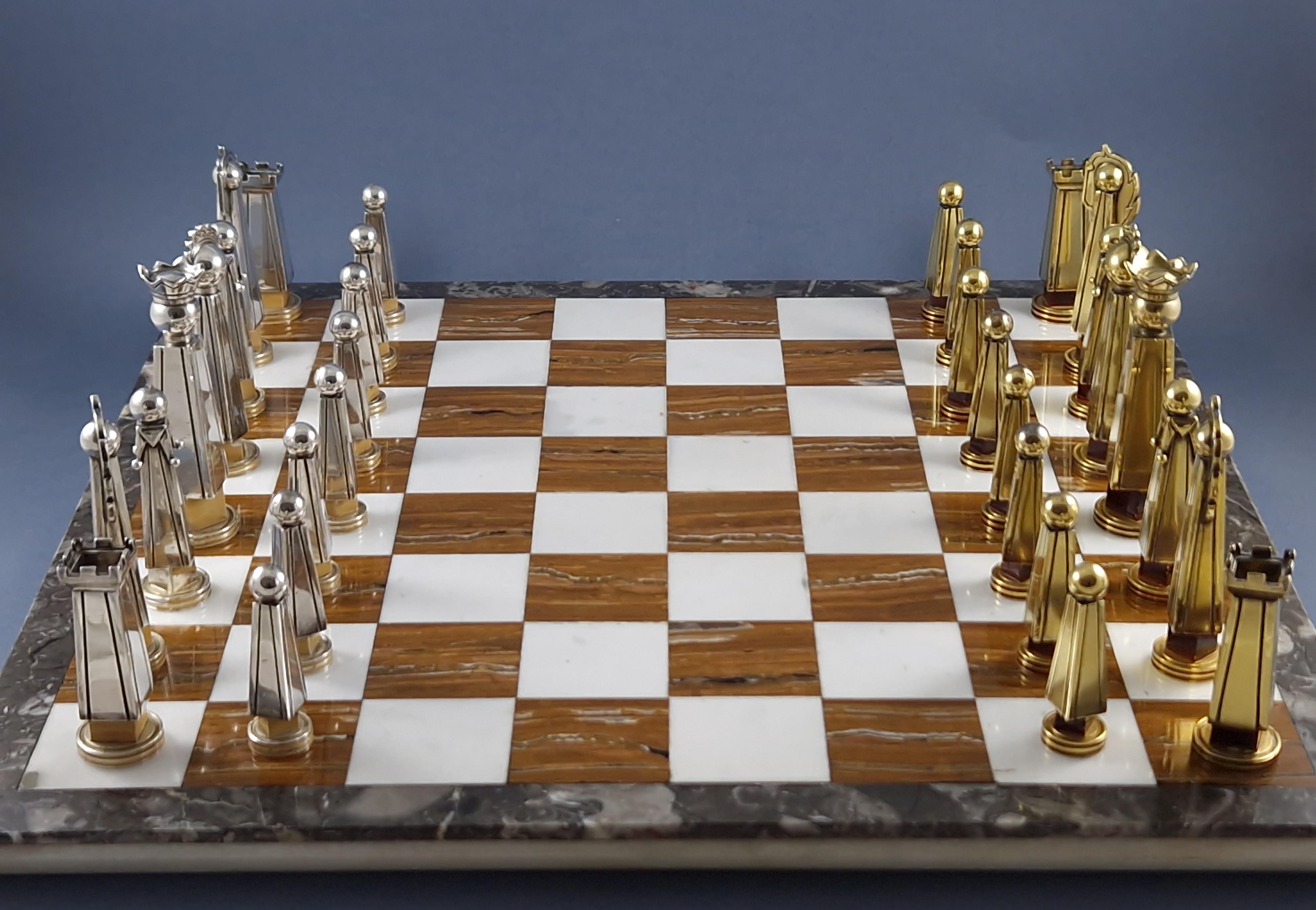 Boin Taburet - Juego de Ajedrez de Plata de Ley y Dorado en venta 5