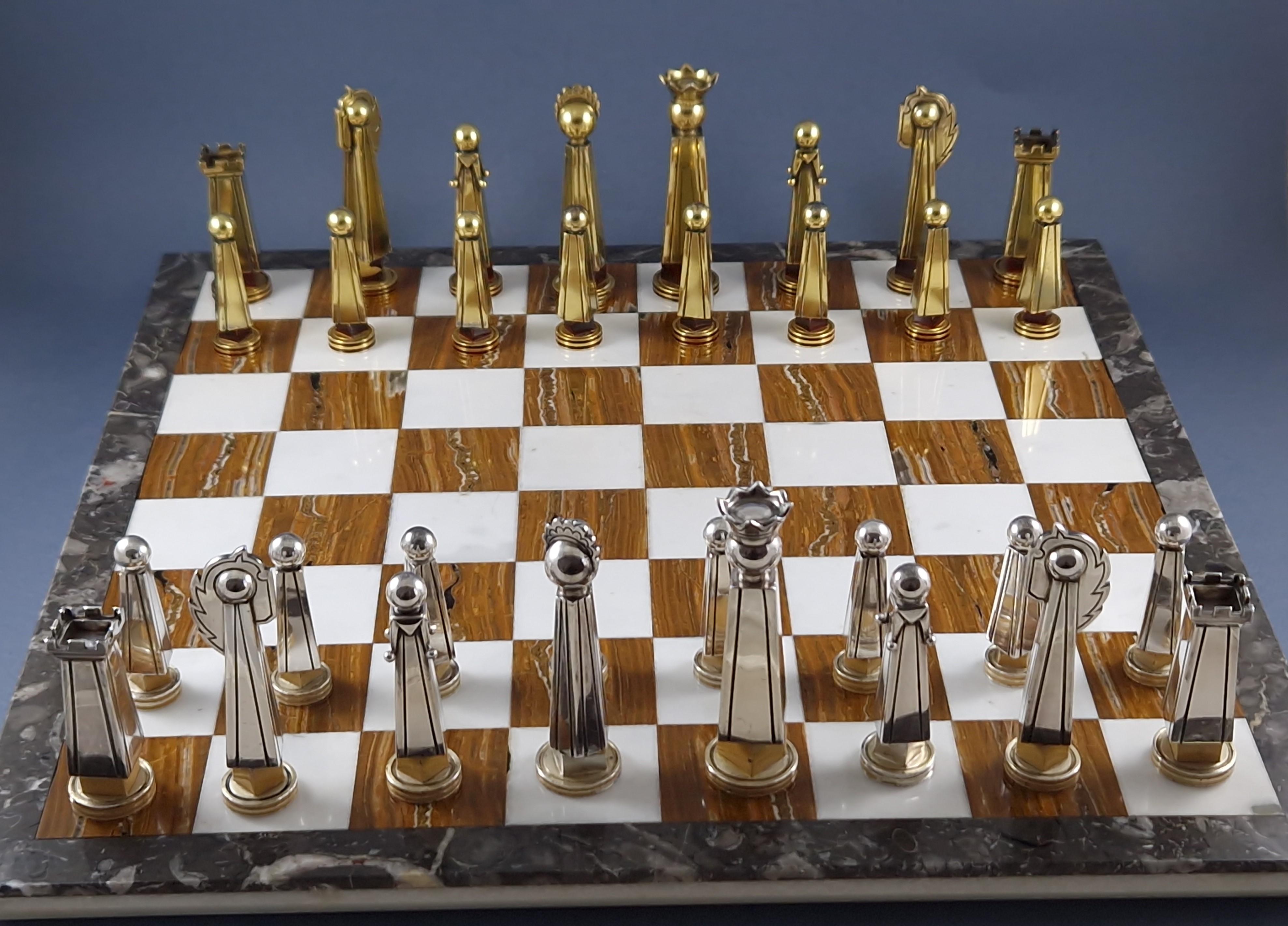 Boin Taburet - Juego de Ajedrez de Plata de Ley y Dorado Plata esterlina en venta
