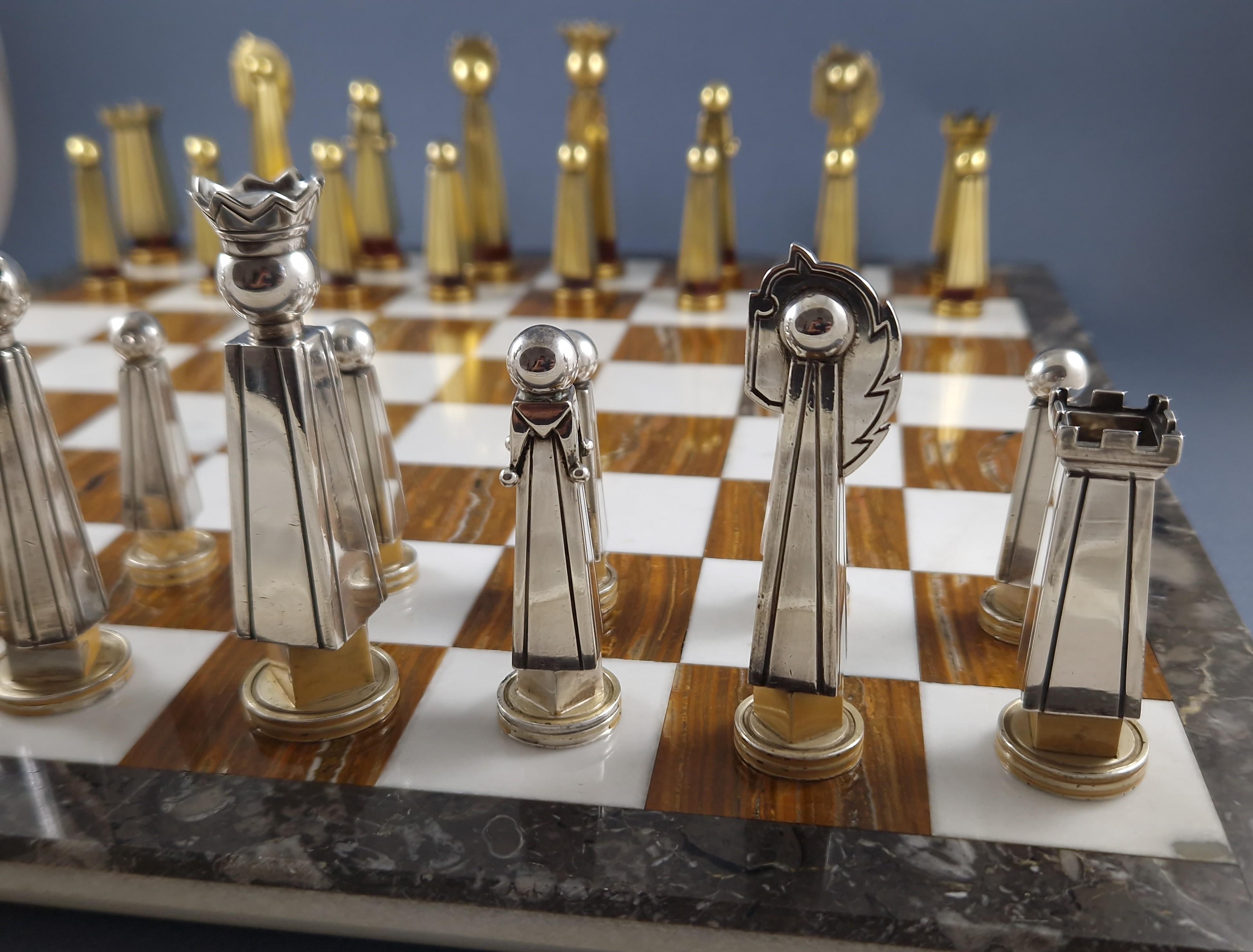 Boin Taburet - Juego de Ajedrez de Plata de Ley y Dorado en venta 2