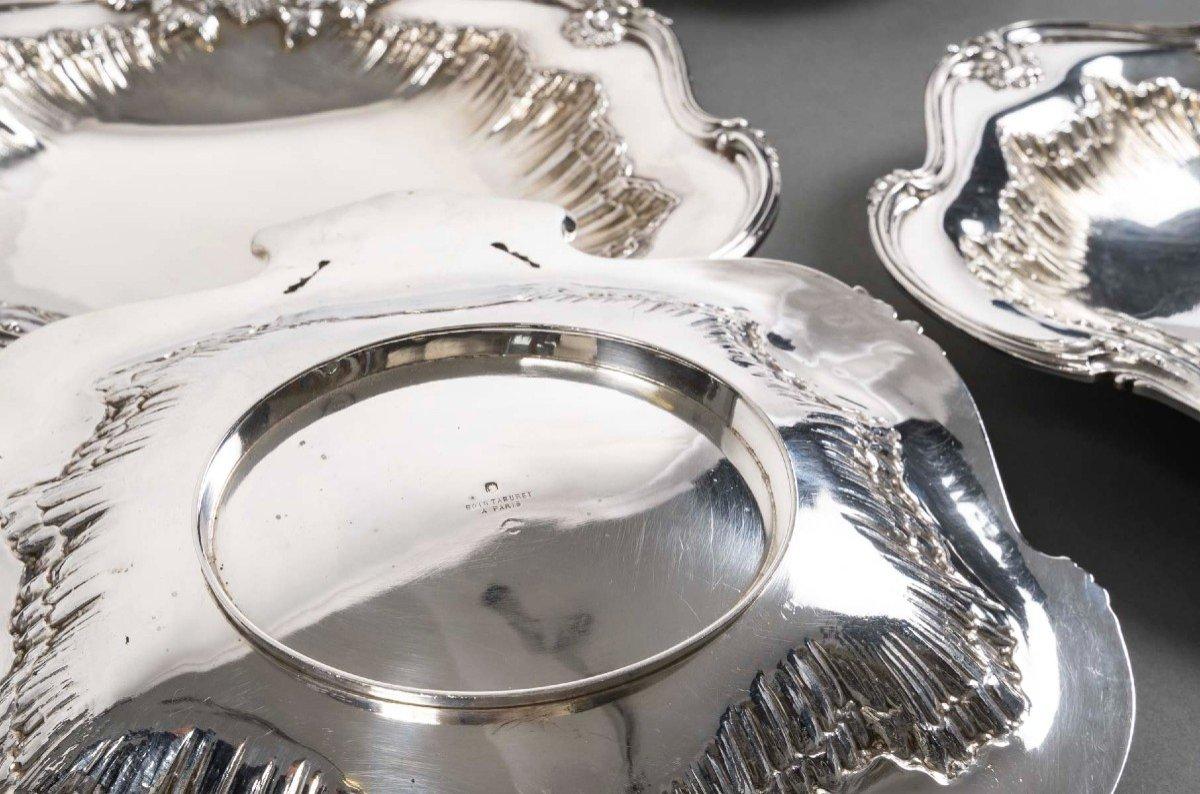 Boin Taburet - Suite Of Six Shell Dishes Sterling Silver 19th For Sale 5