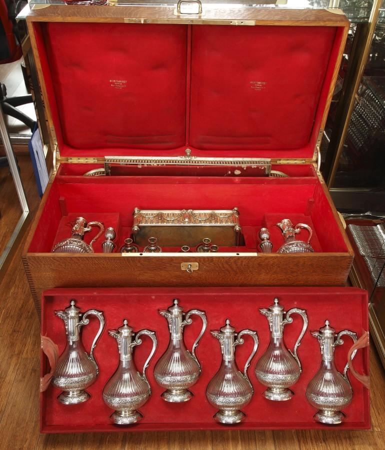 Boin Taburet - Tischgarnitur aus massivem Silber Vermeille XIX. Jahrhundert um 1860 im Angebot 5