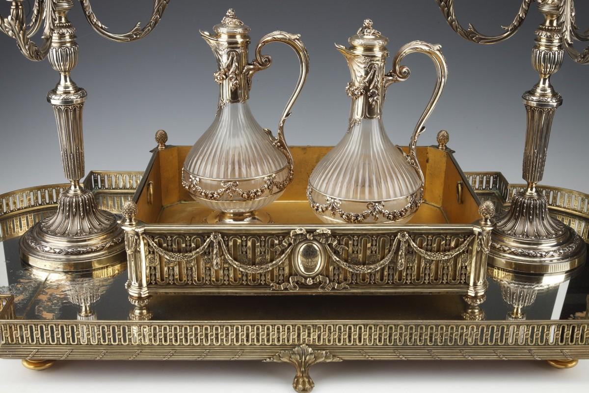 Garniture de table Boin Taburet en argent massif vermeille XIXe vers 1860 en vente 8