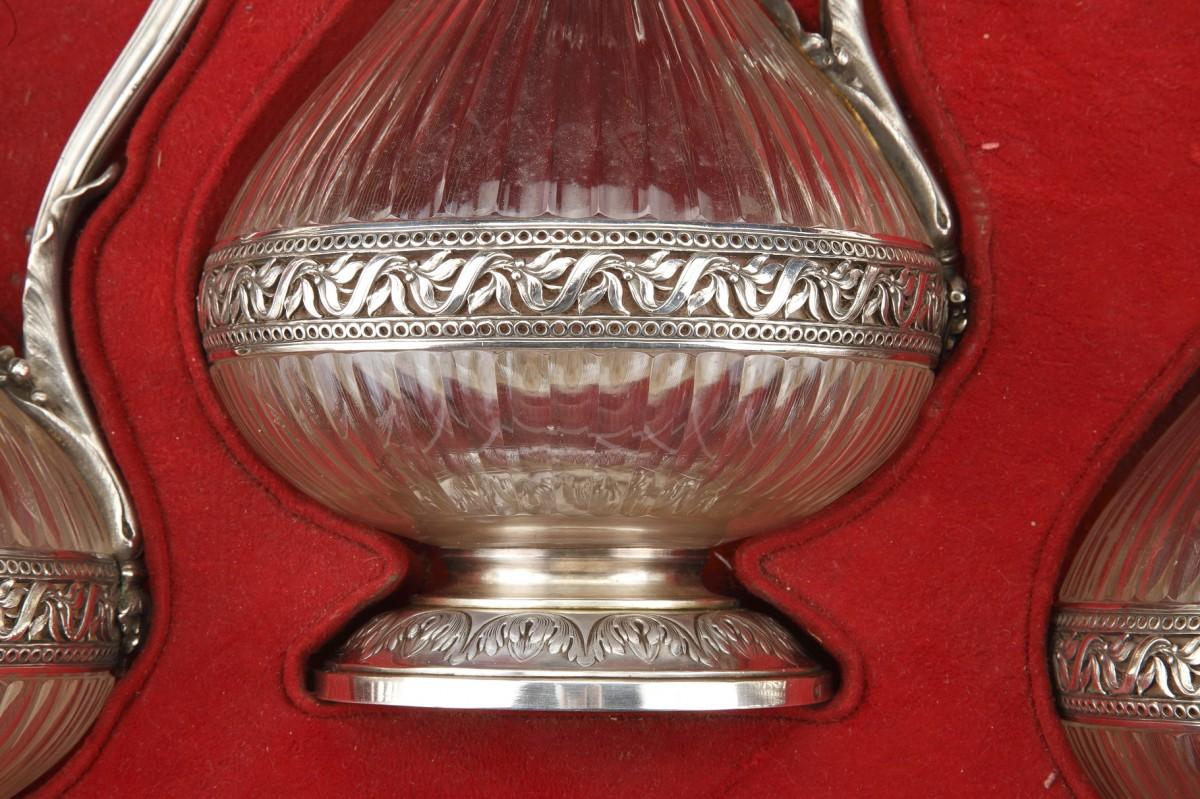Boin Taburet - Tischgarnitur aus massivem Silber Vermeille XIX. Jahrhundert um 1860 im Angebot 10