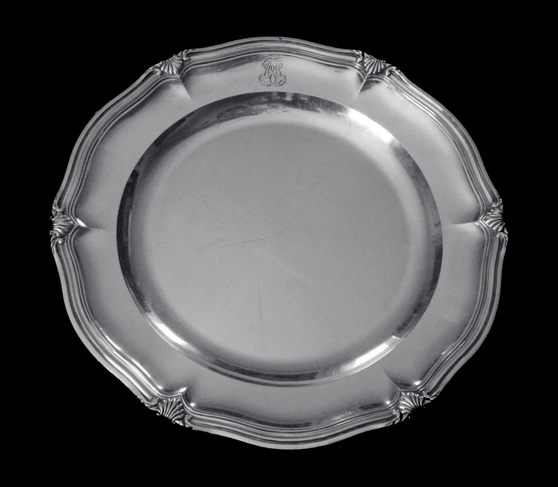 Boin Taburet - 322pc Flatware Set + 15pc Platter Set, 950 Sterling & Vermeil For Sale 10