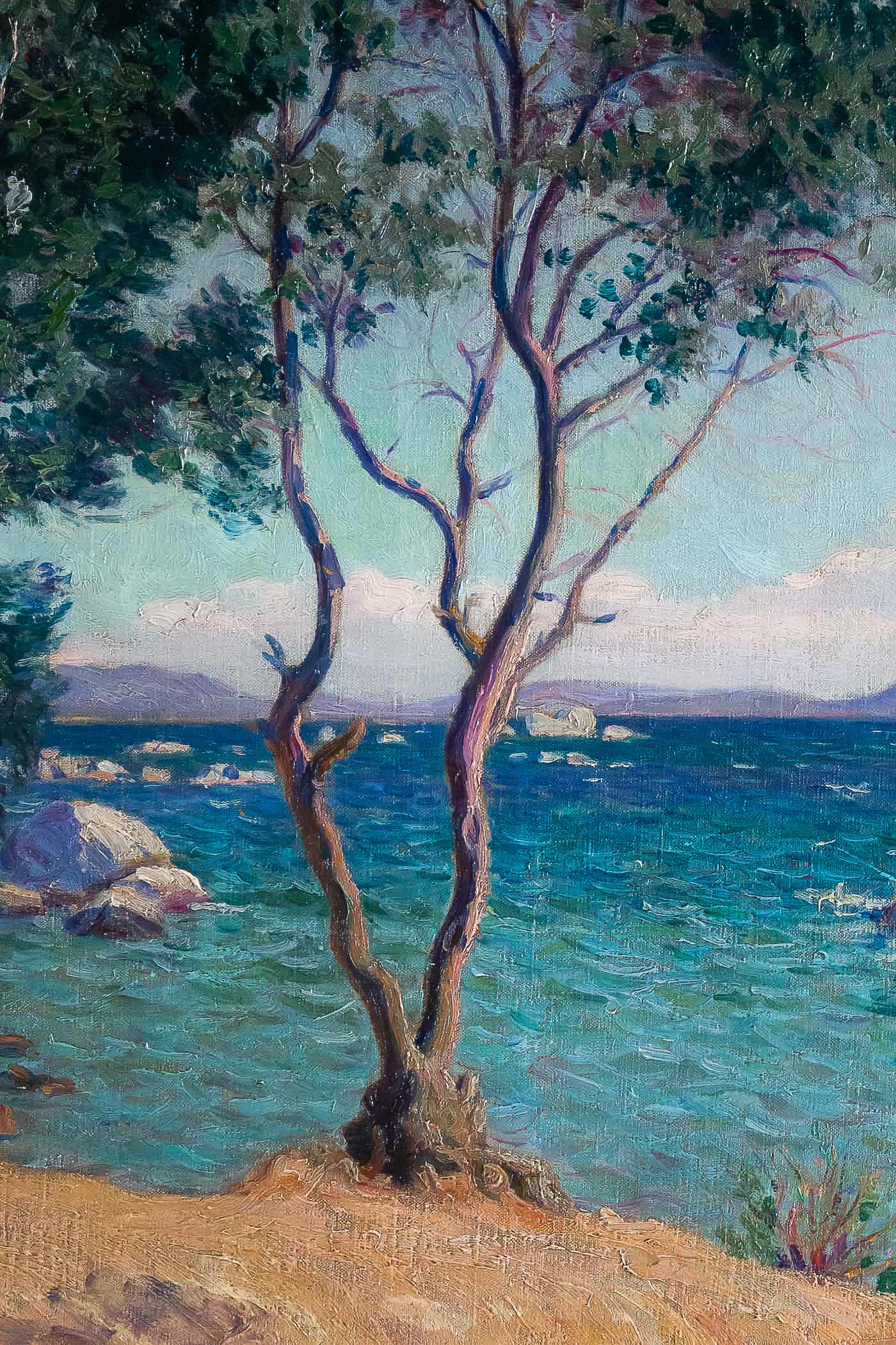 20th Century Boiry Camille, Oil on Canvas Provencal Landscape, circa 1920 For Sale