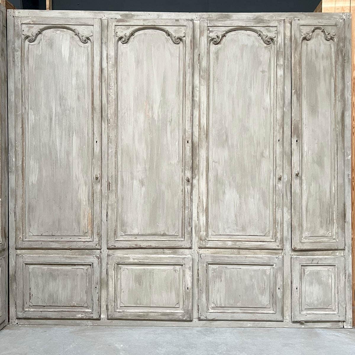 Louis XV style woodwork storage front In Good Condition For Sale In TOURCOING, FR