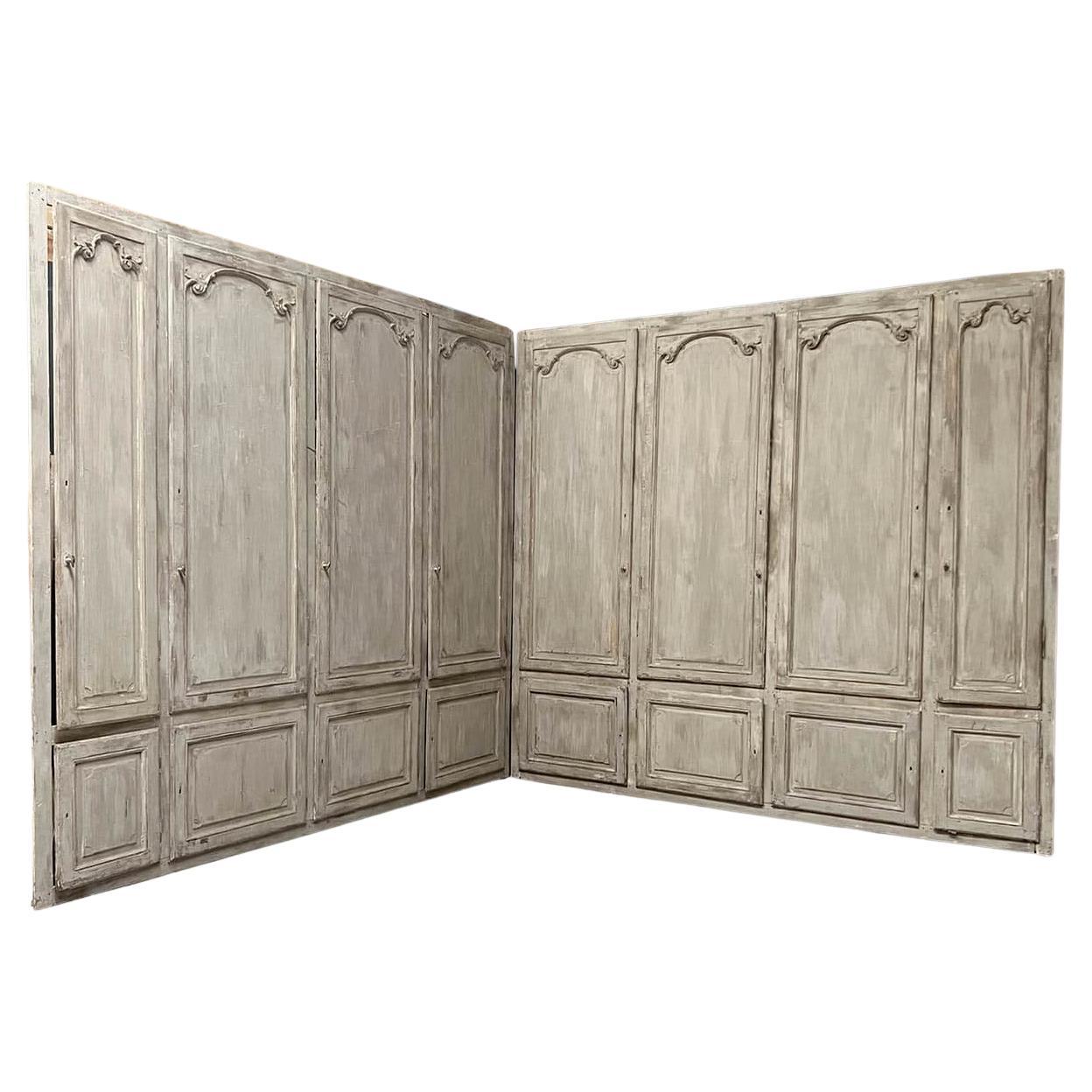 Louis XV style woodwork storage front For Sale